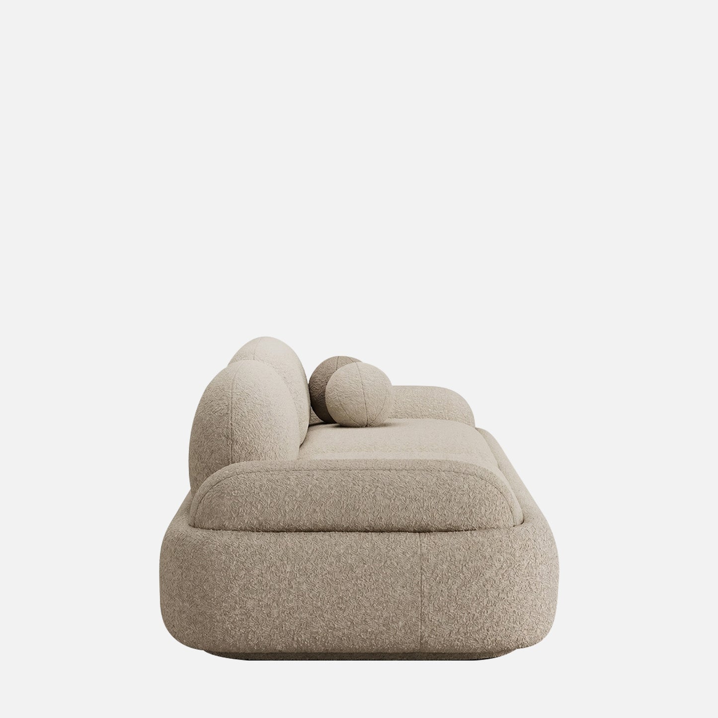 Torqen Plush Rust Red 3 - Seater Velvet Sofa