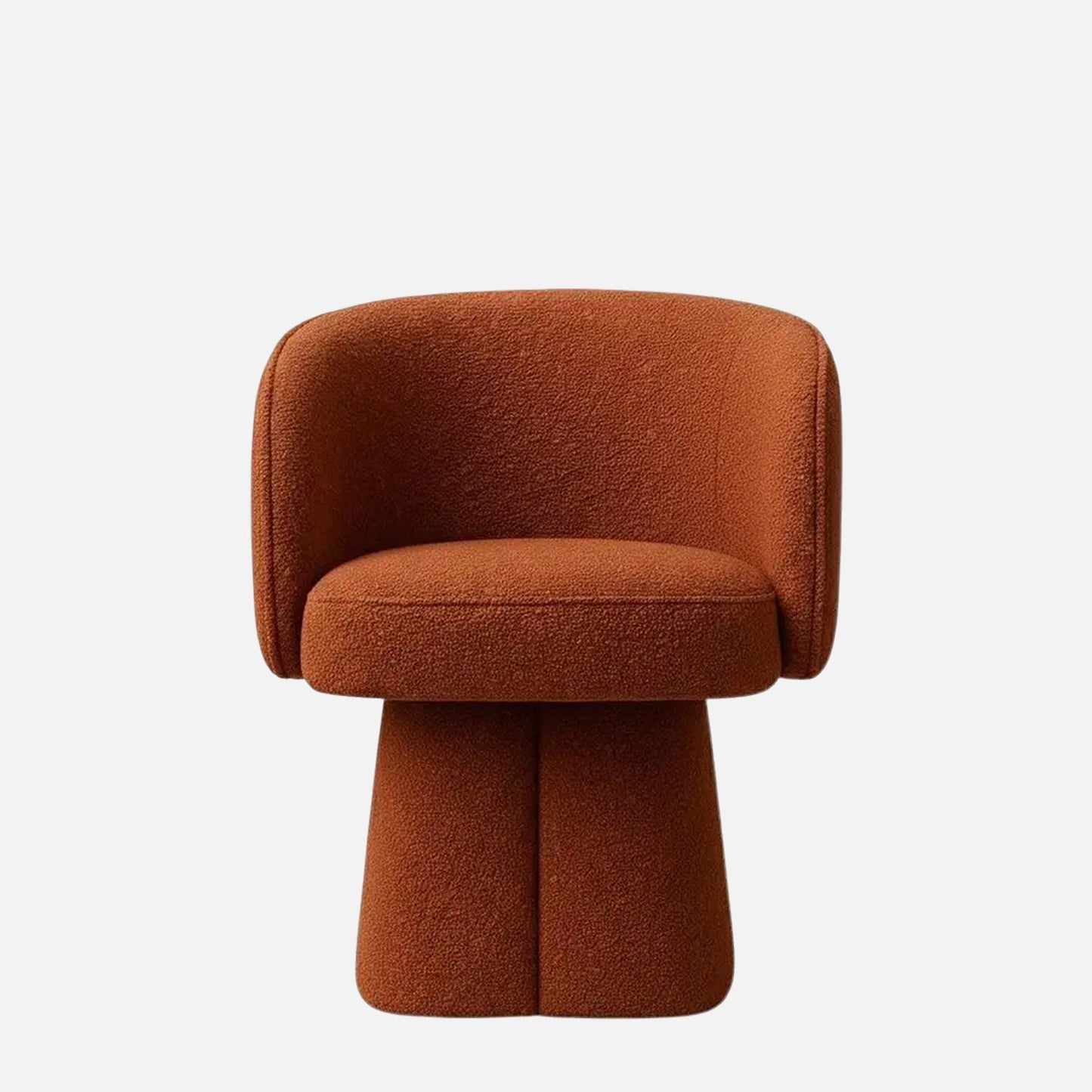Veelric Sculpted Burnt Sienna Boucle Lounge Chair