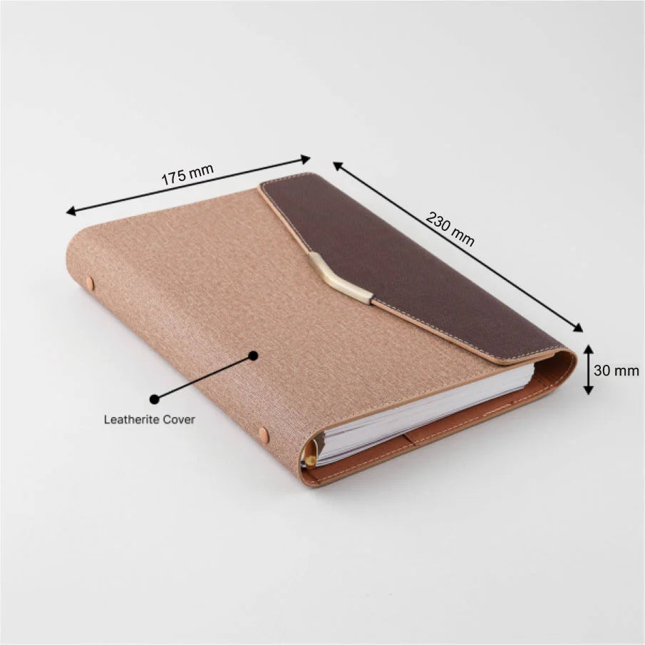 Executive Leatherite Notebook with Flap Closure