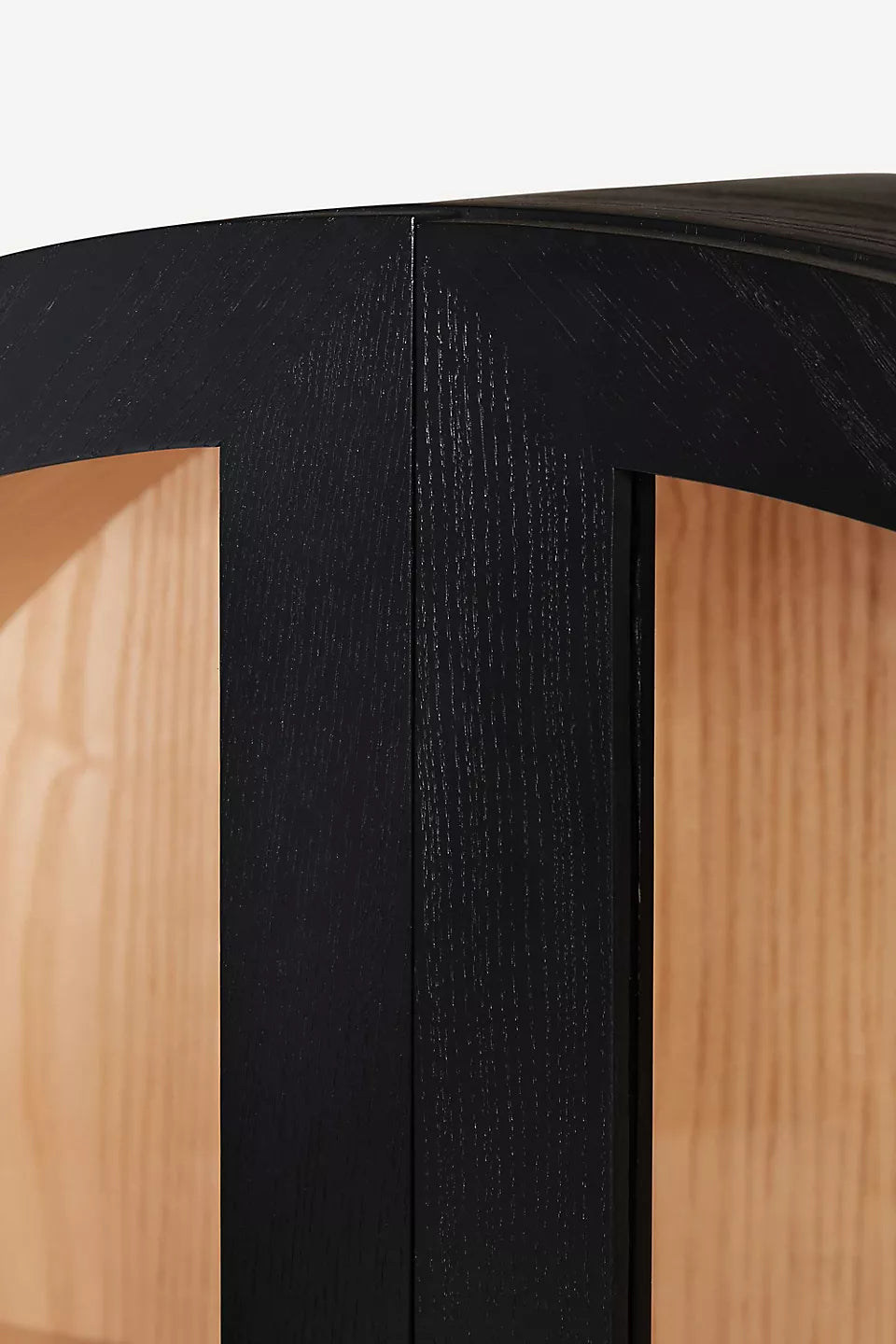 The Fern Marble Top Three-Drawer Storage Cabinet Black