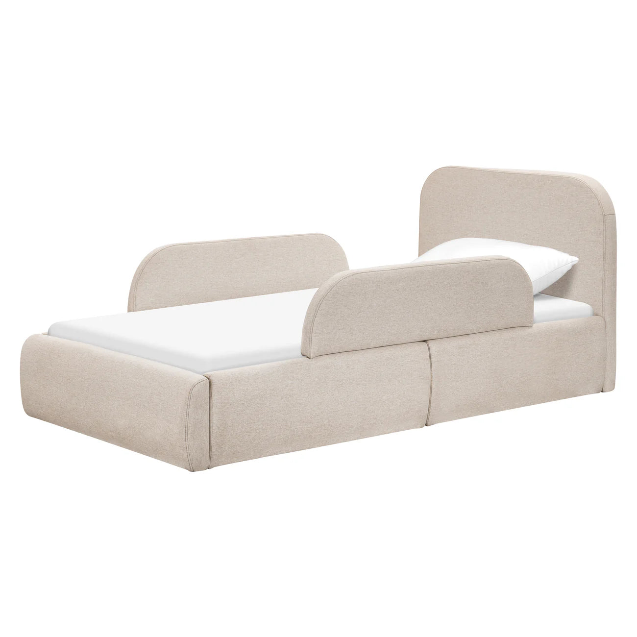 Snuggle Beige Boucle Kids Small Hydraulic Storage Bed