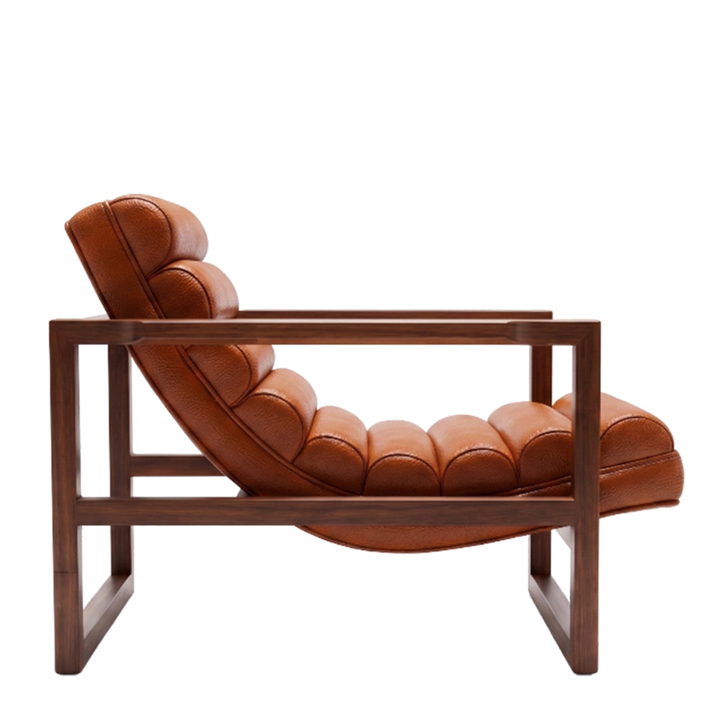 Raevello Strap Tan Brown Letherette Lounge Chair