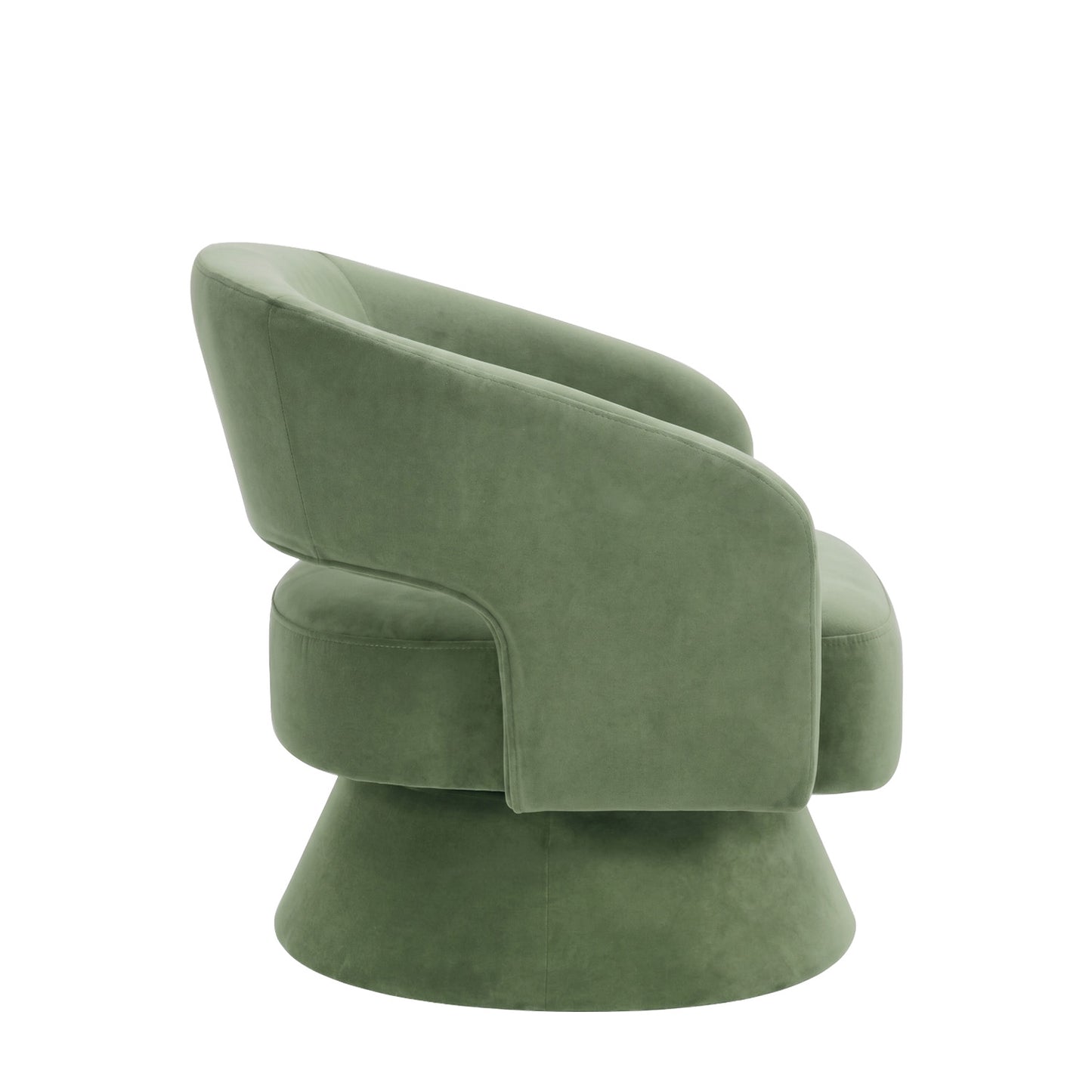 Zoervyn Swivel Green Velvet Lounge Chair