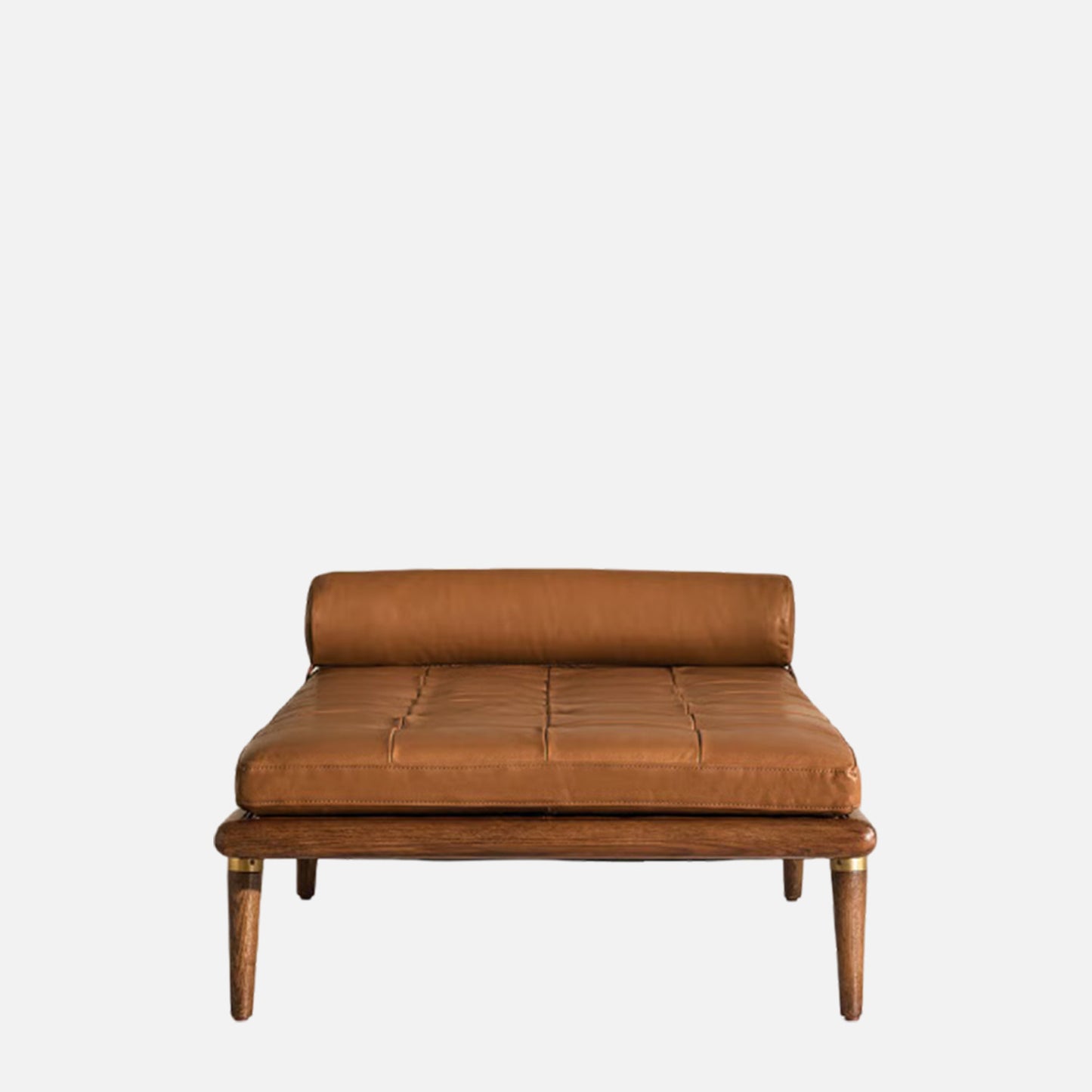 Aurelio Luxe Brown Leather Bench
