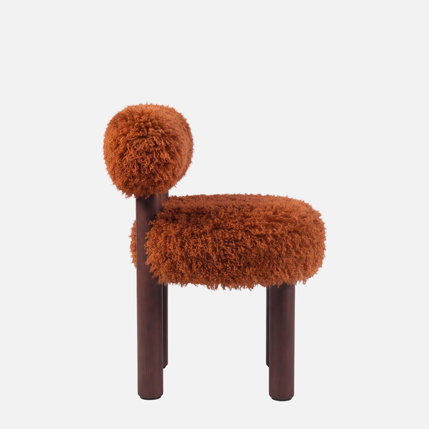 Fleuffin Cozy Burnt Orange Faux Fur Lounge Chair