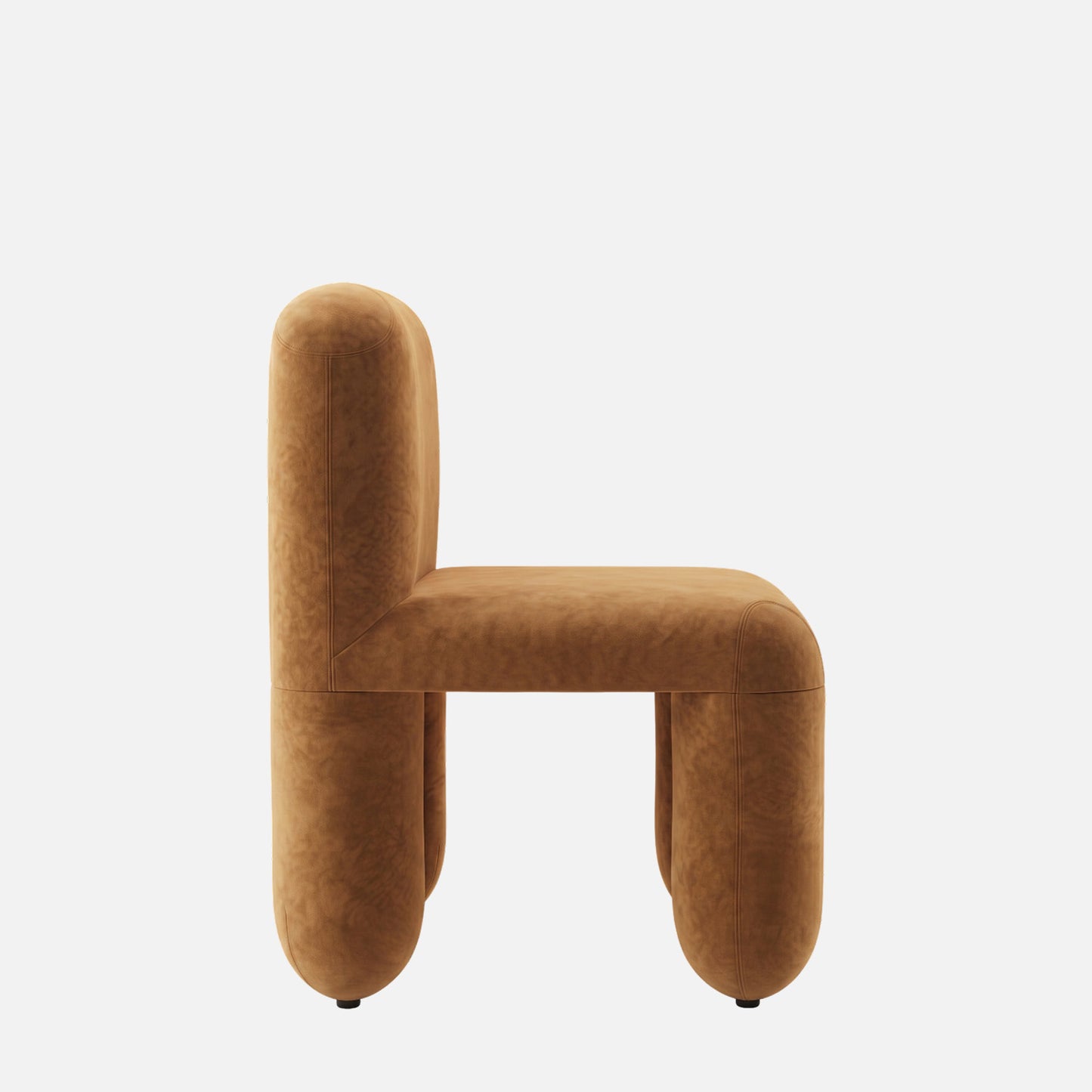 Dreoven Sculpt Cocoa Brown Quad Velvet Chair