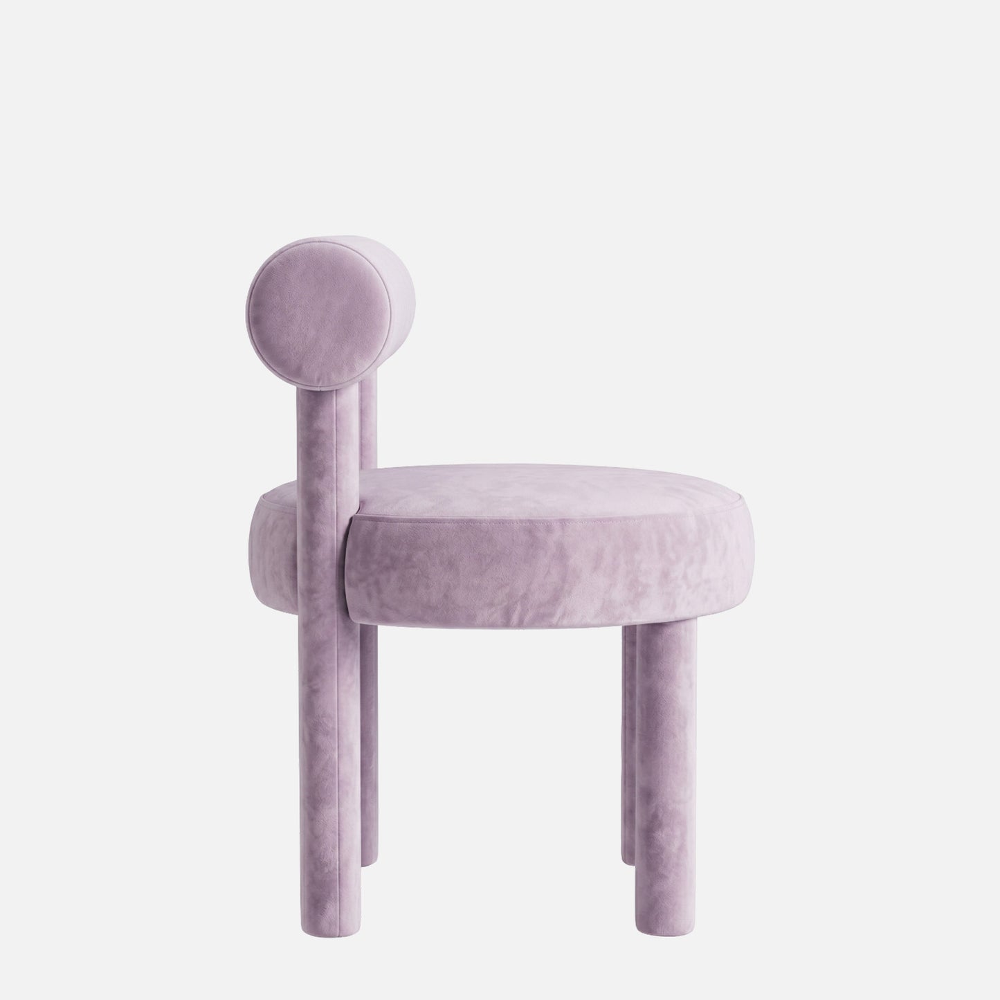 Elevara Cylinder Back Blush Pink Cotton Boucle Dining Chair