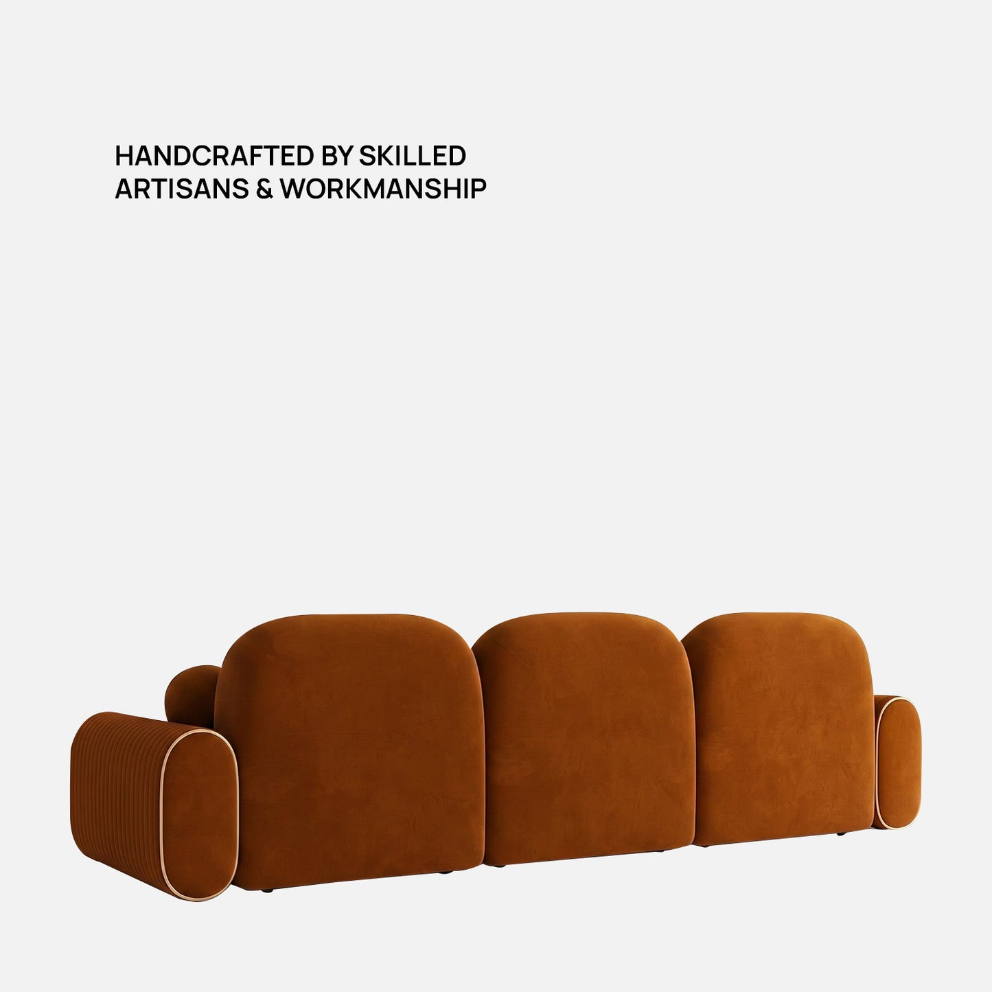 Cloura Softline Ivory 3 - Seater Boucle Sofa