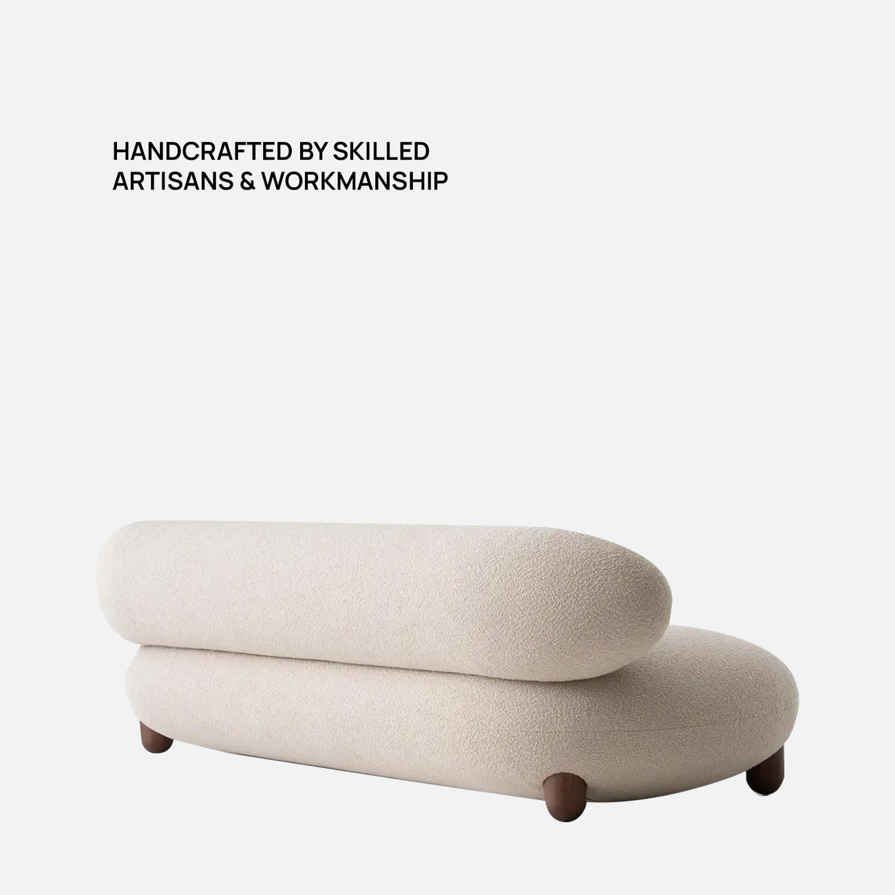 Cloura Softline Yellow 3 - Seater Boucle Sofa