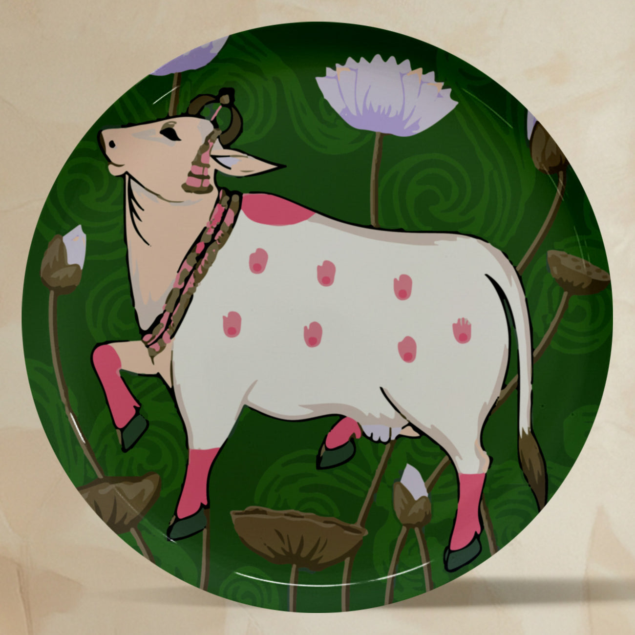 Flamingo Garden Metallic Wall Plate Set of 4