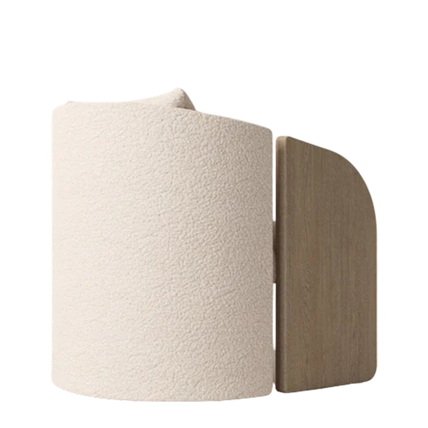 Arevella Sculpted Cream Boucle Lounge Chair