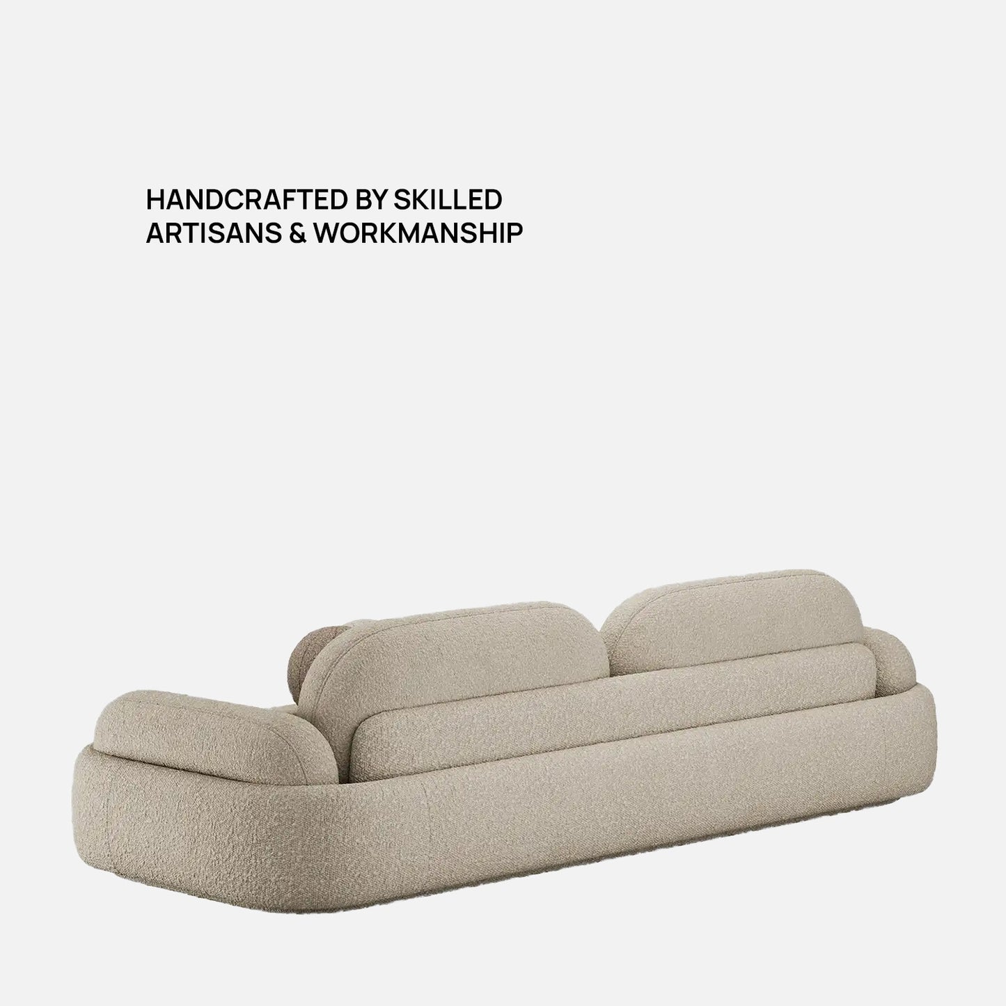 Torqen Plush Rust Red 3 - Seater Velvet Sofa