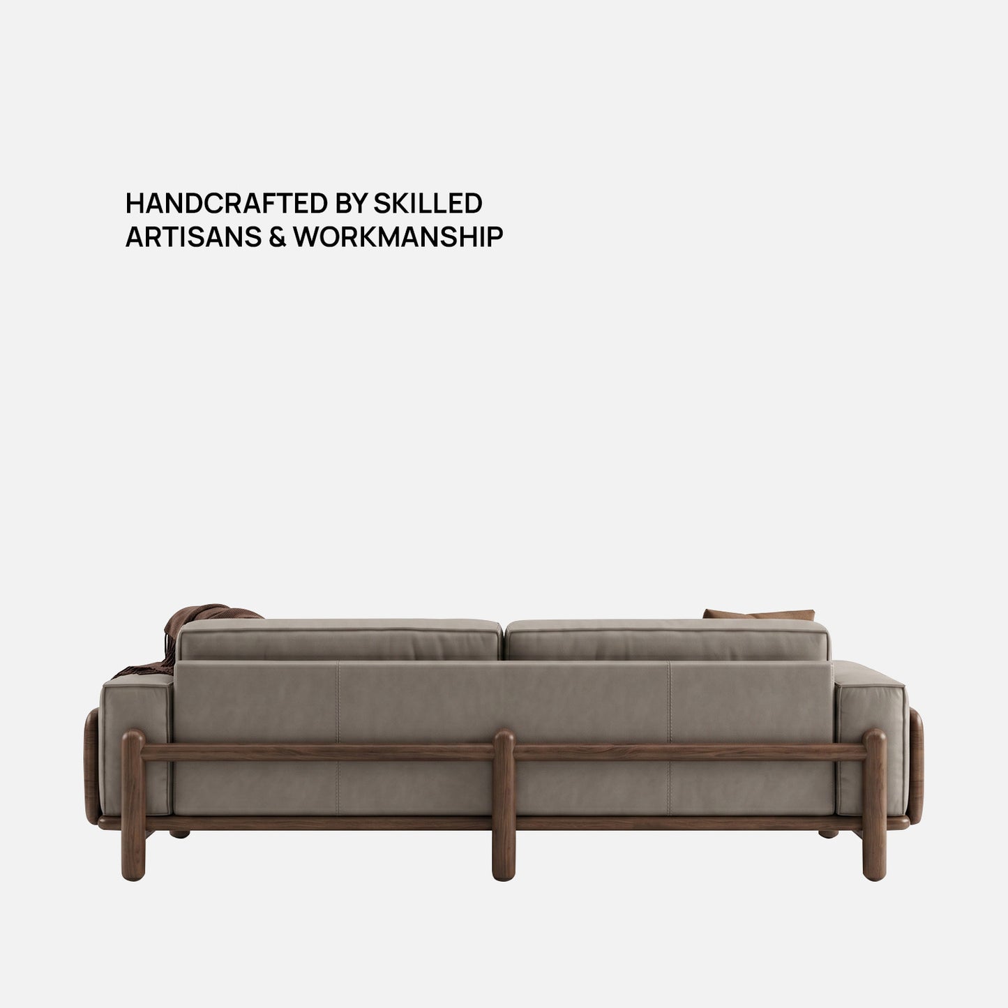 Elaris Leatherette 3 Seater Sofa in Creme Colour