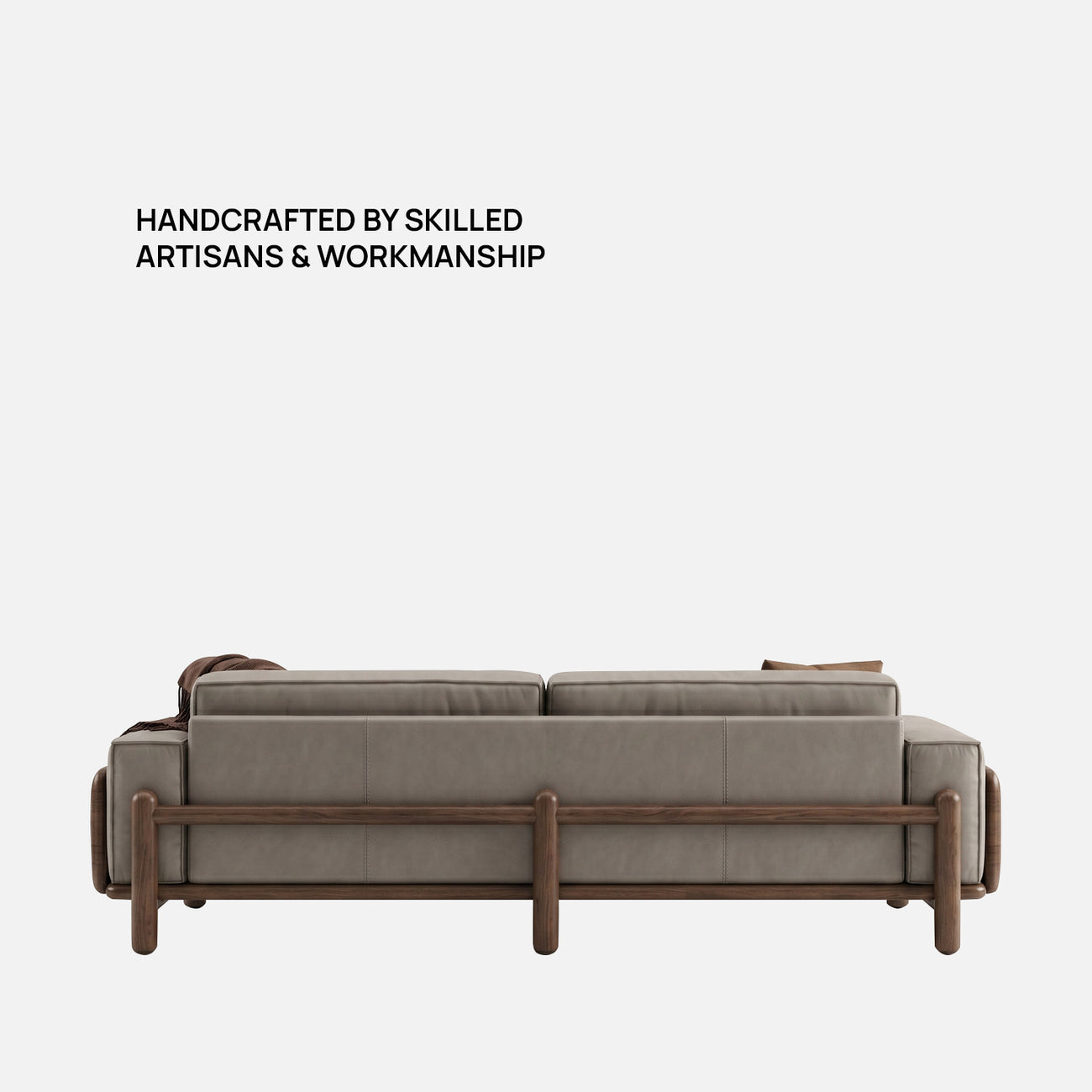 Elaris Leatherette 3 Seater Sofa in Creme Colour