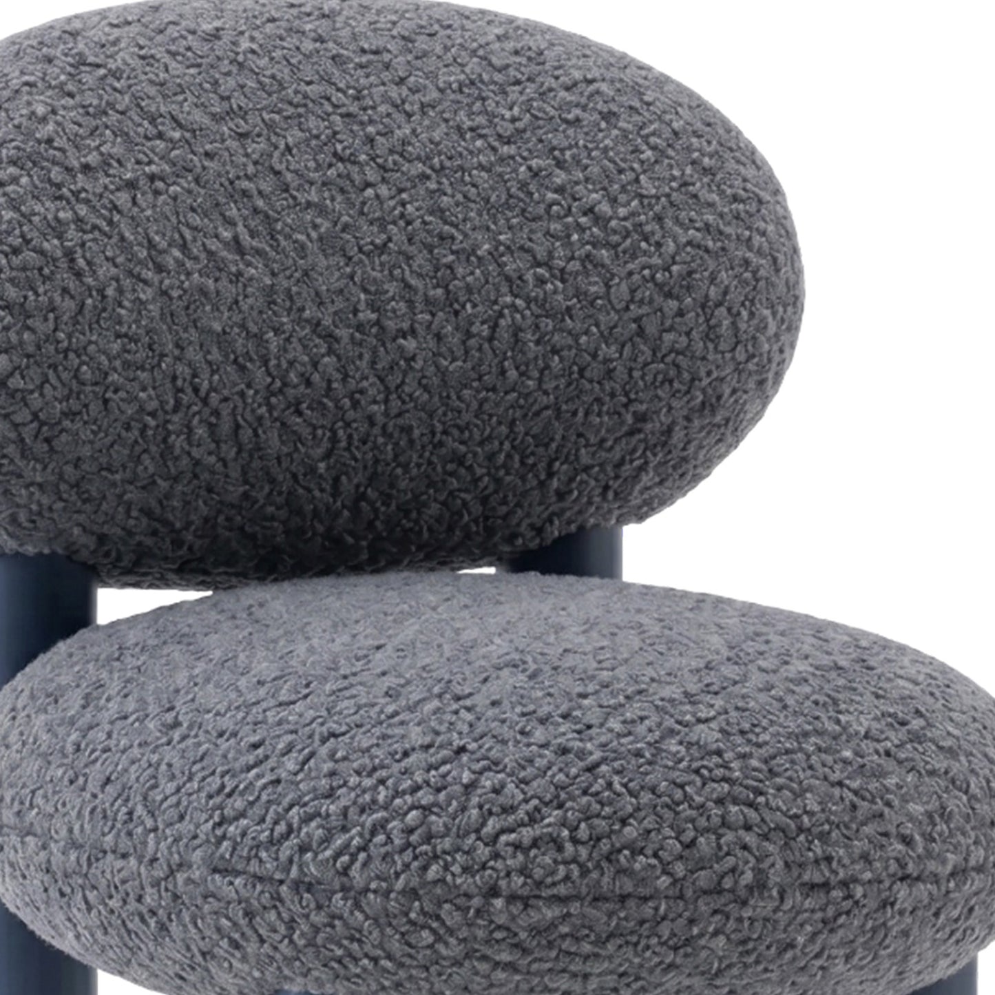 Boevian Bubble Charcoal Grey Boucle Lounge Chair