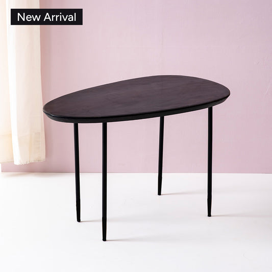 Elemental Elegance: Wood & Metal Side Table