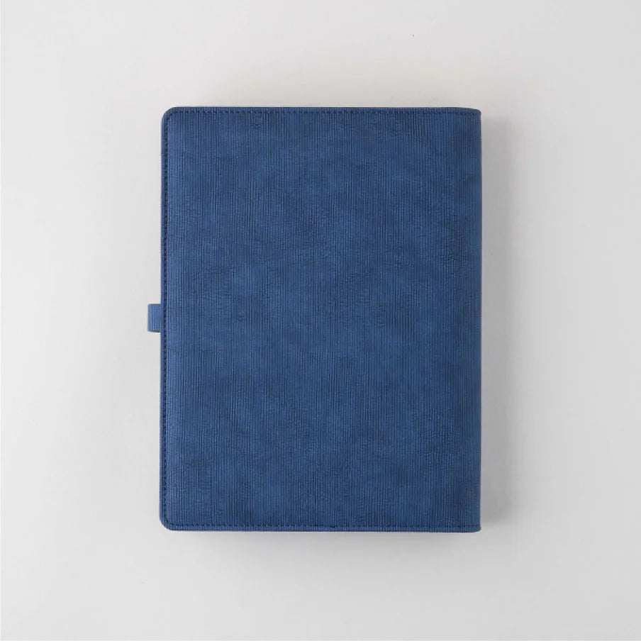 Textured Leatherite Cover Notebook with Metal Clasp Closure