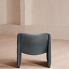 Lovett Armchair Velvet Grey Blue