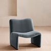 Lovett Armchair Velvet Grey Blue
