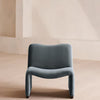 Lovett Armchair Velvet Grey Blue