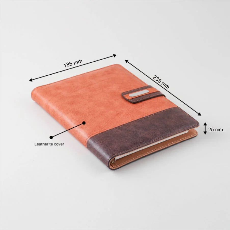Executive Leatherite Cover Notebook with Magnetic Strap Closure