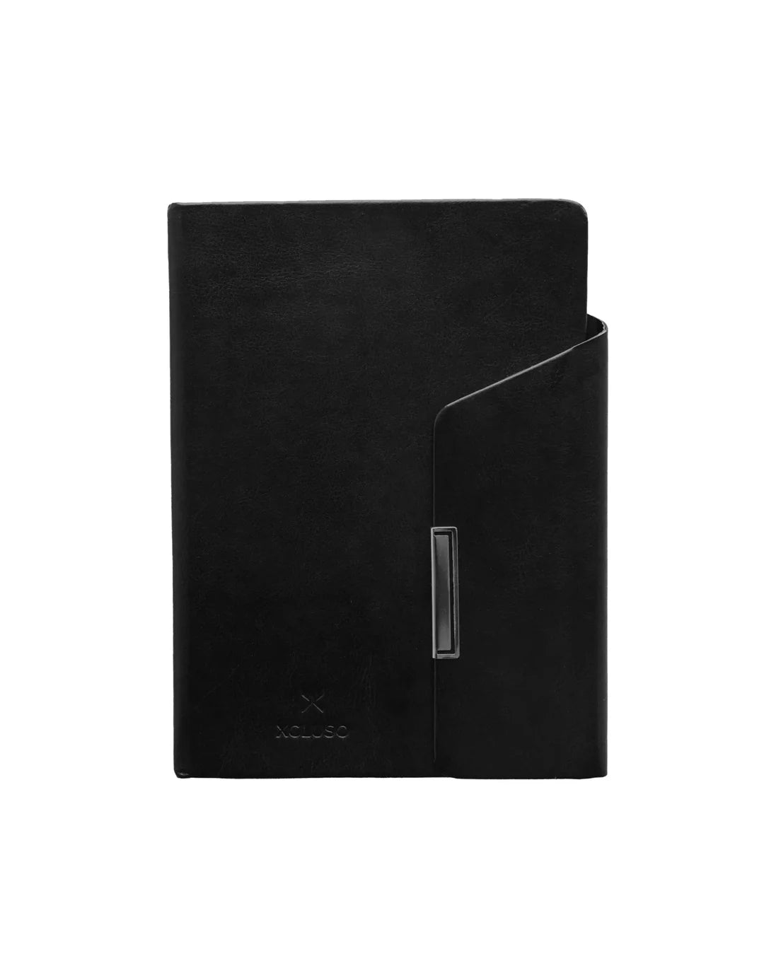 Vegan Leather Black Flap Non Dated Diary - 80 gsm