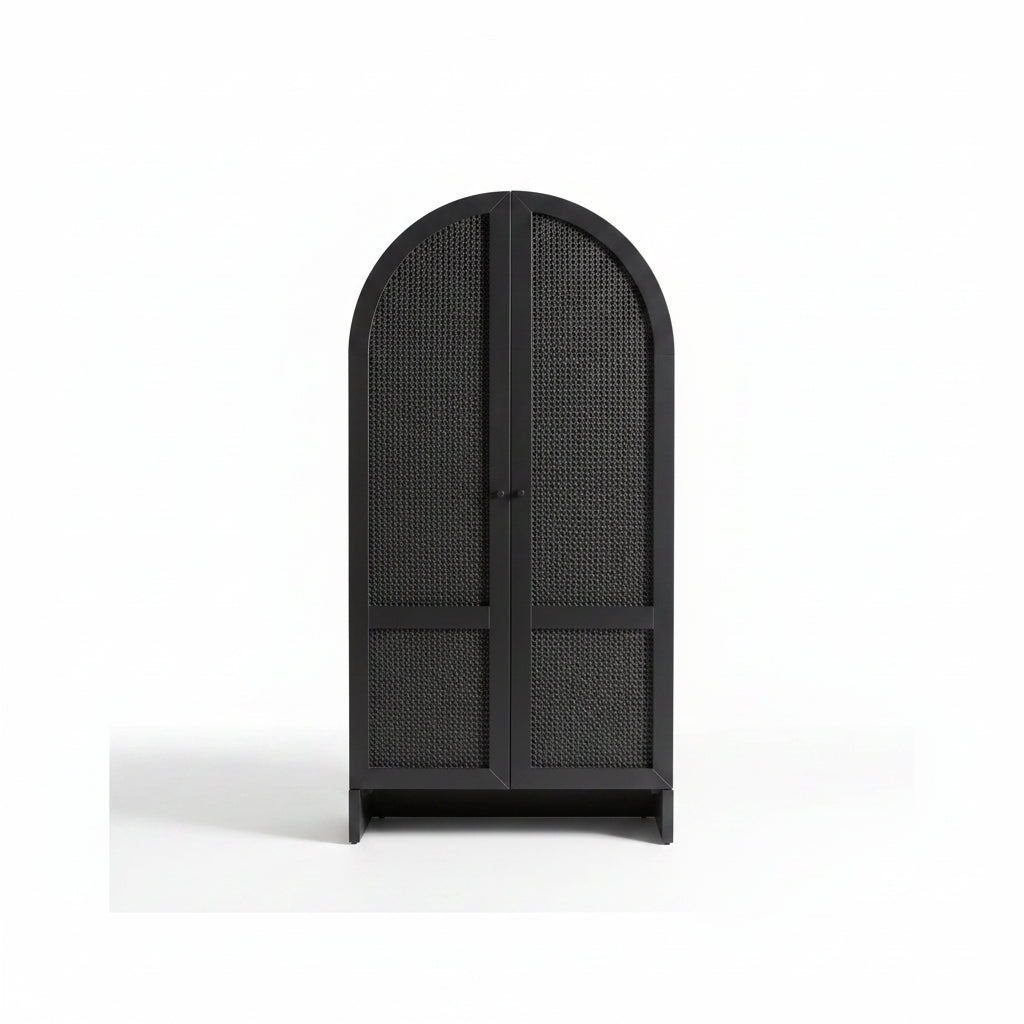 Mason Cane Storage Cabinet Black