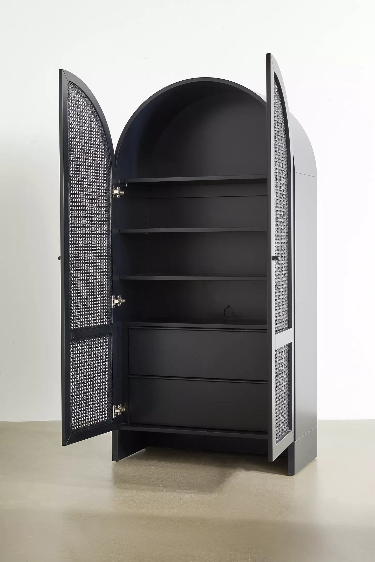 Mason Cane Storage Cabinet Black