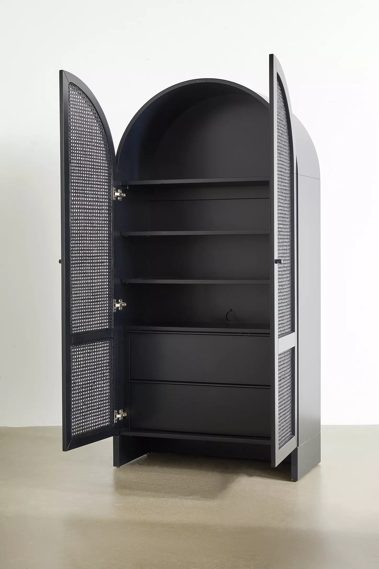 Mason Cane Storage Cabinet Black