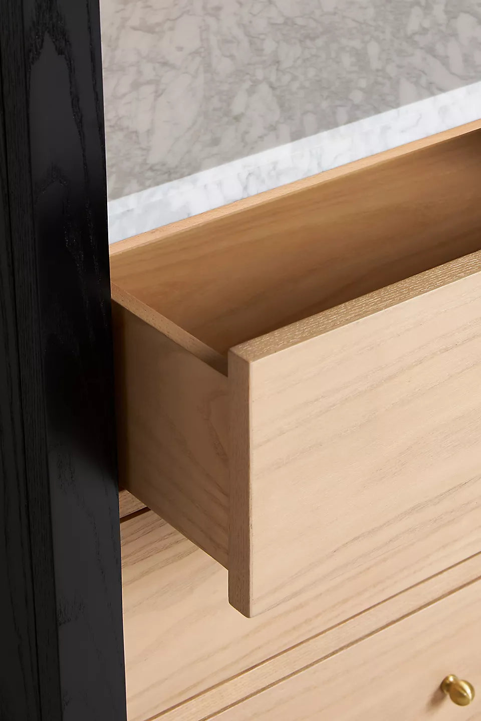 The Fern Marble Top Bookcase Black