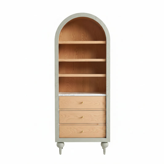 The Fern Marble Top Bookcase Sage