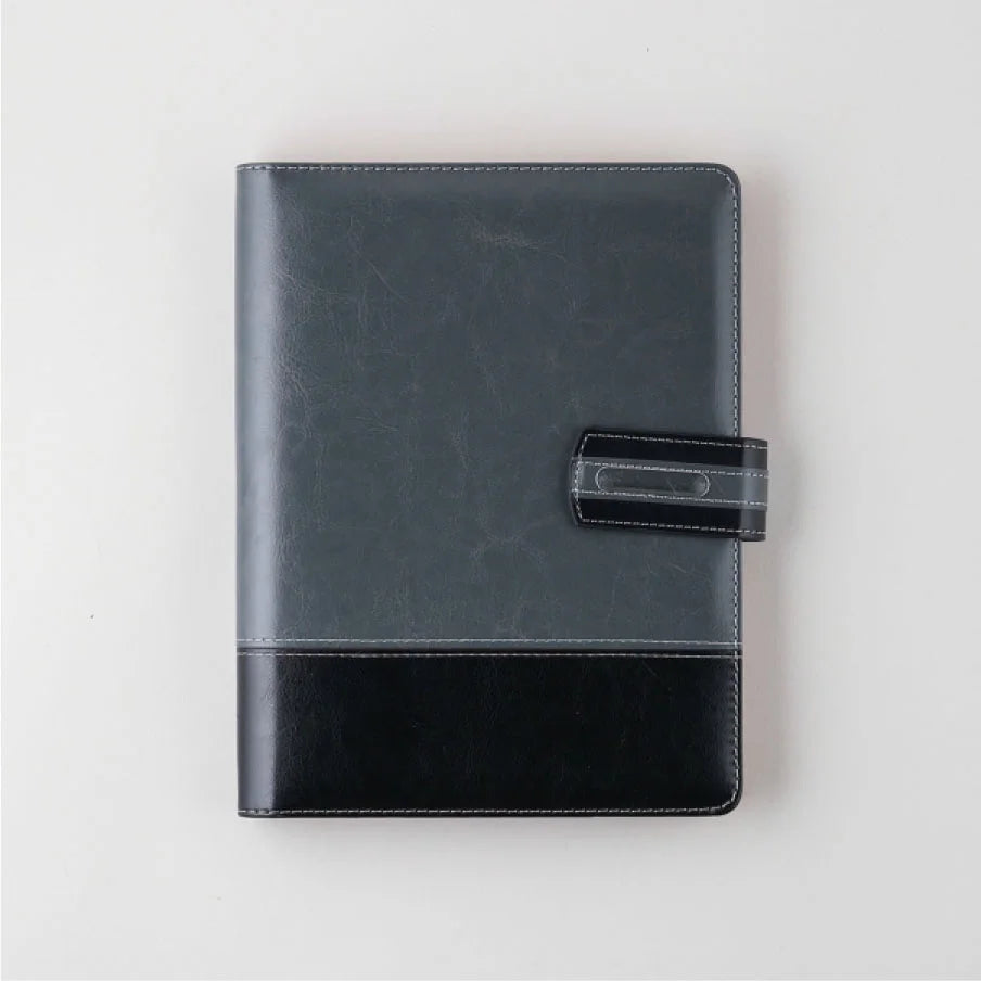 Leatherite Cover Notebook with Magnetic Strap Closure