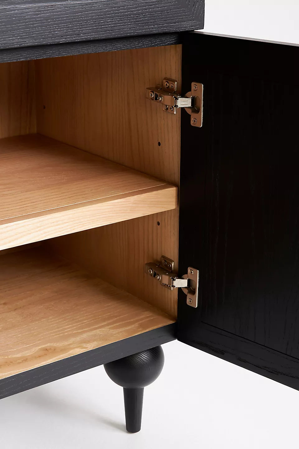 The Fern Marble Top Entryway Cabinet Black