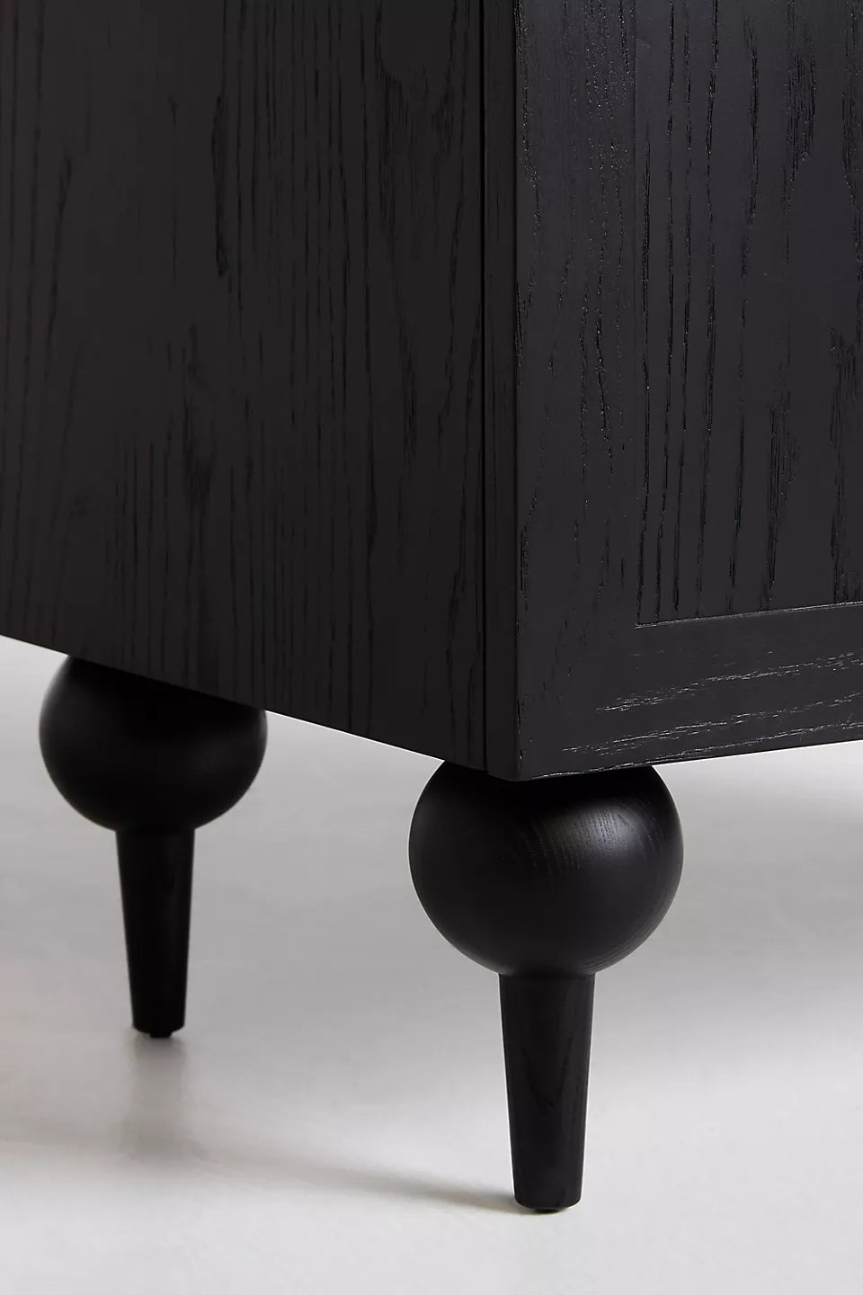 The Fern Marble Top Entryway Cabinet Black