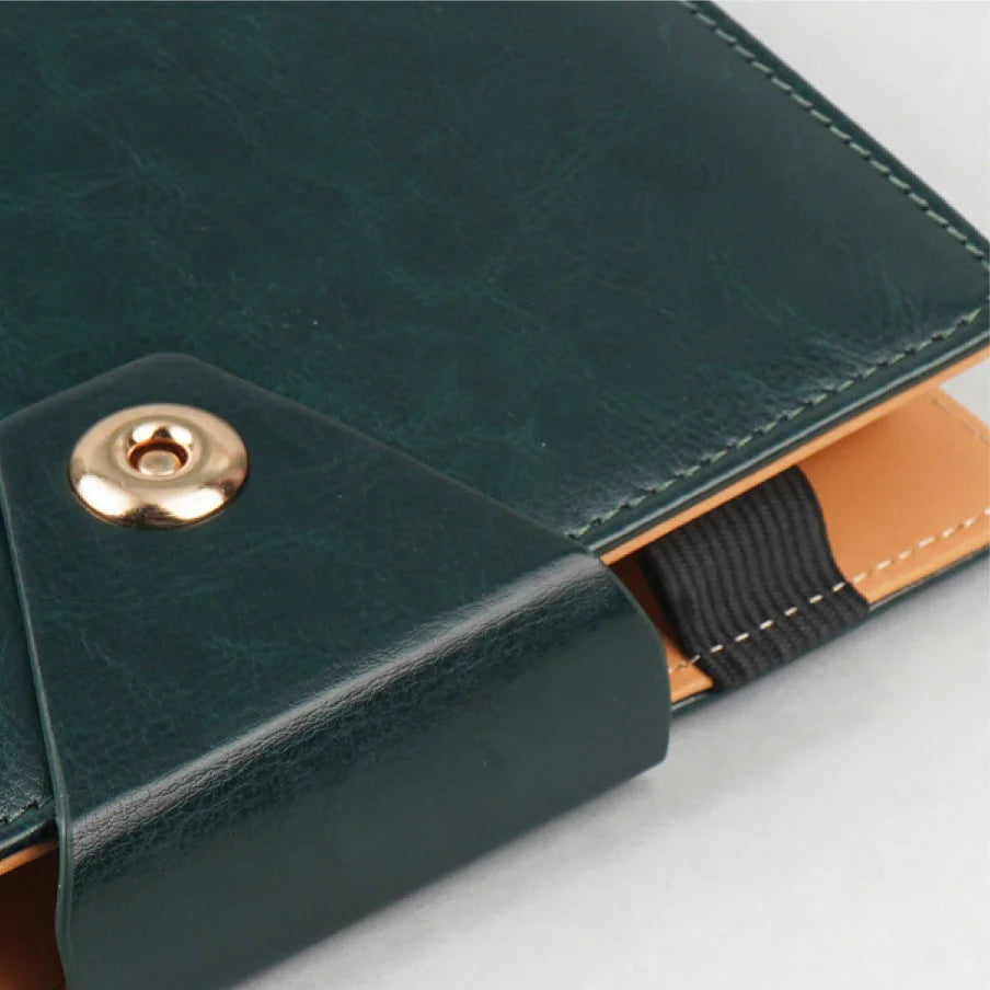 PU Leather Organizer Notebook with Magnetic Snap Closure