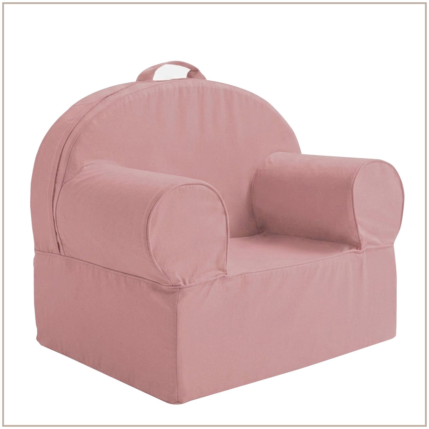 Blush Pink Snuggle Cotton Kids Lounge Chair | Nestroots