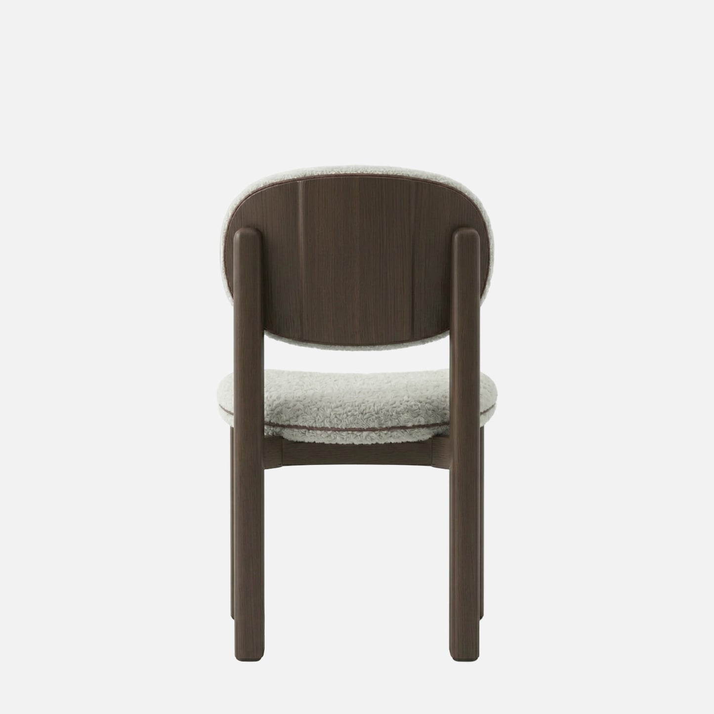Neerlo Soft Back Grey & Walnut Boucle Dining Chair