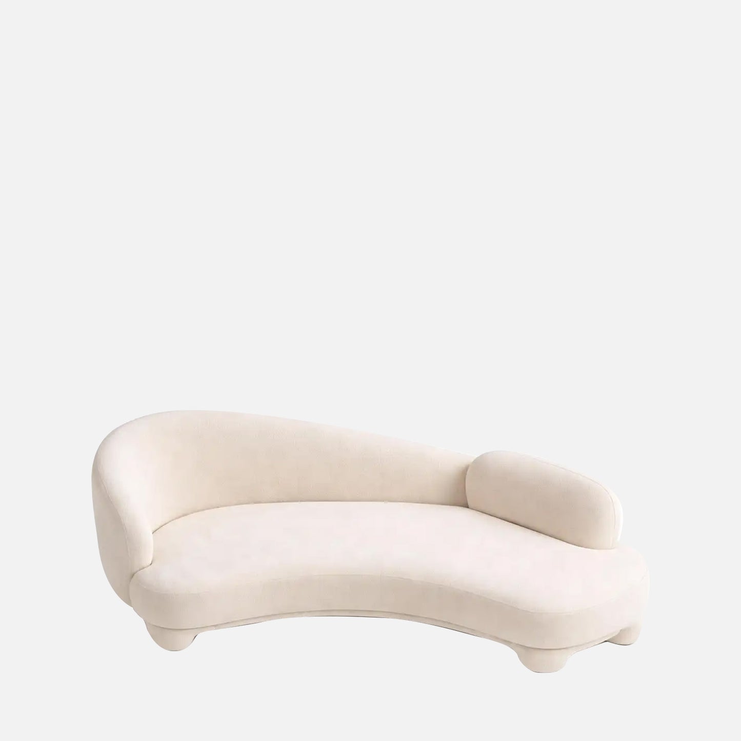 Havryn Platform Ivory 4 - Seater Boucle Sofa