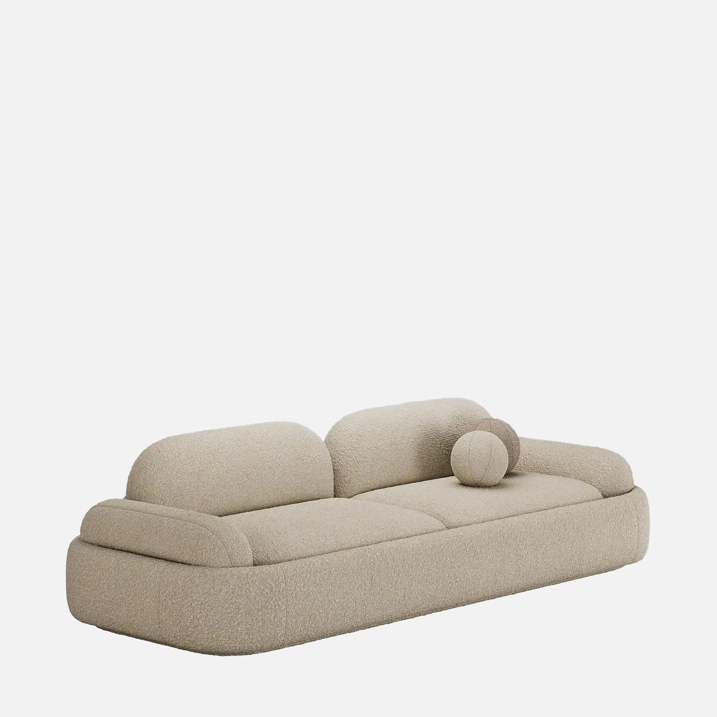 Torqen Plush Rust Red 3 - Seater Velvet Sofa