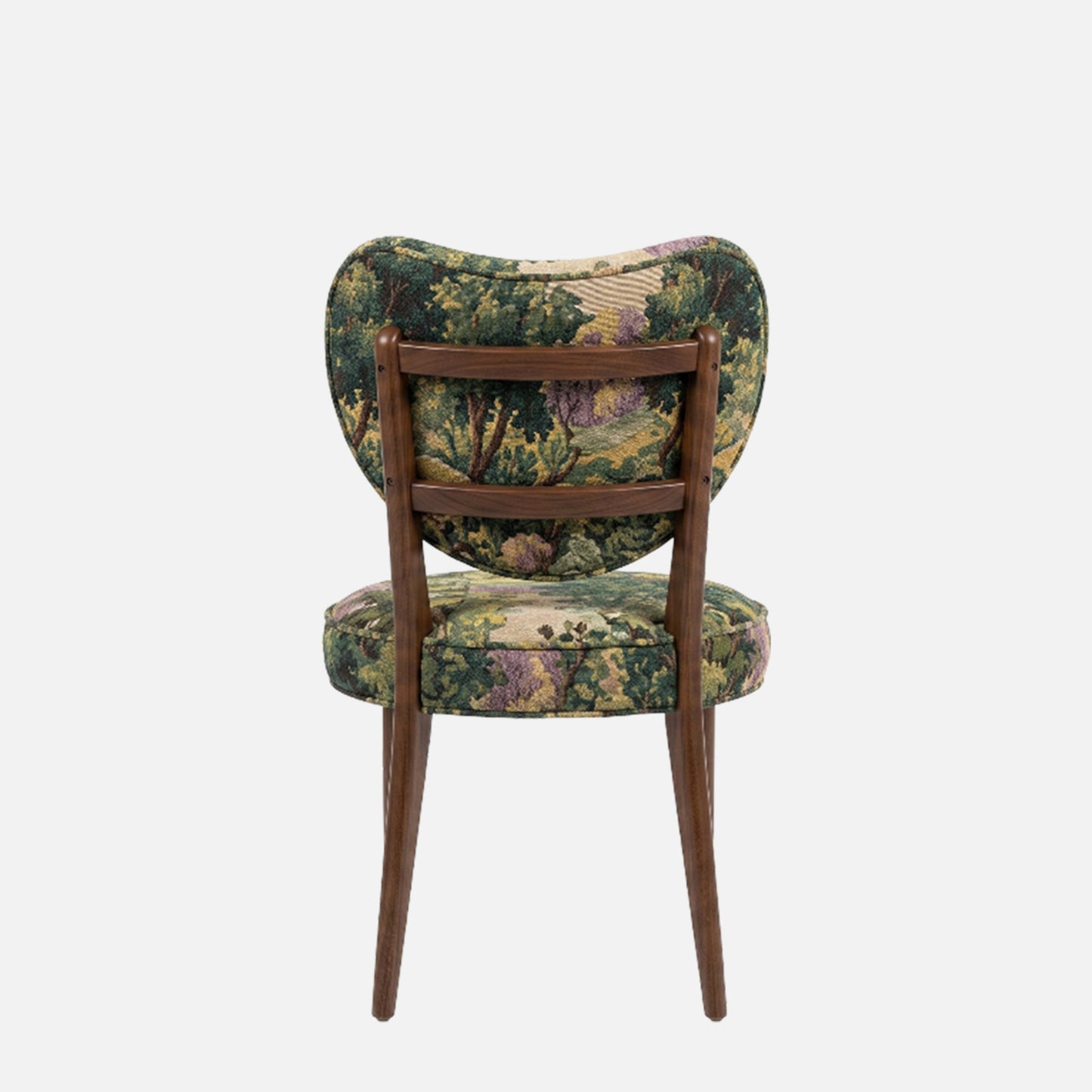 Fleorique Pattern Botanical Green Linen Lounge Chair