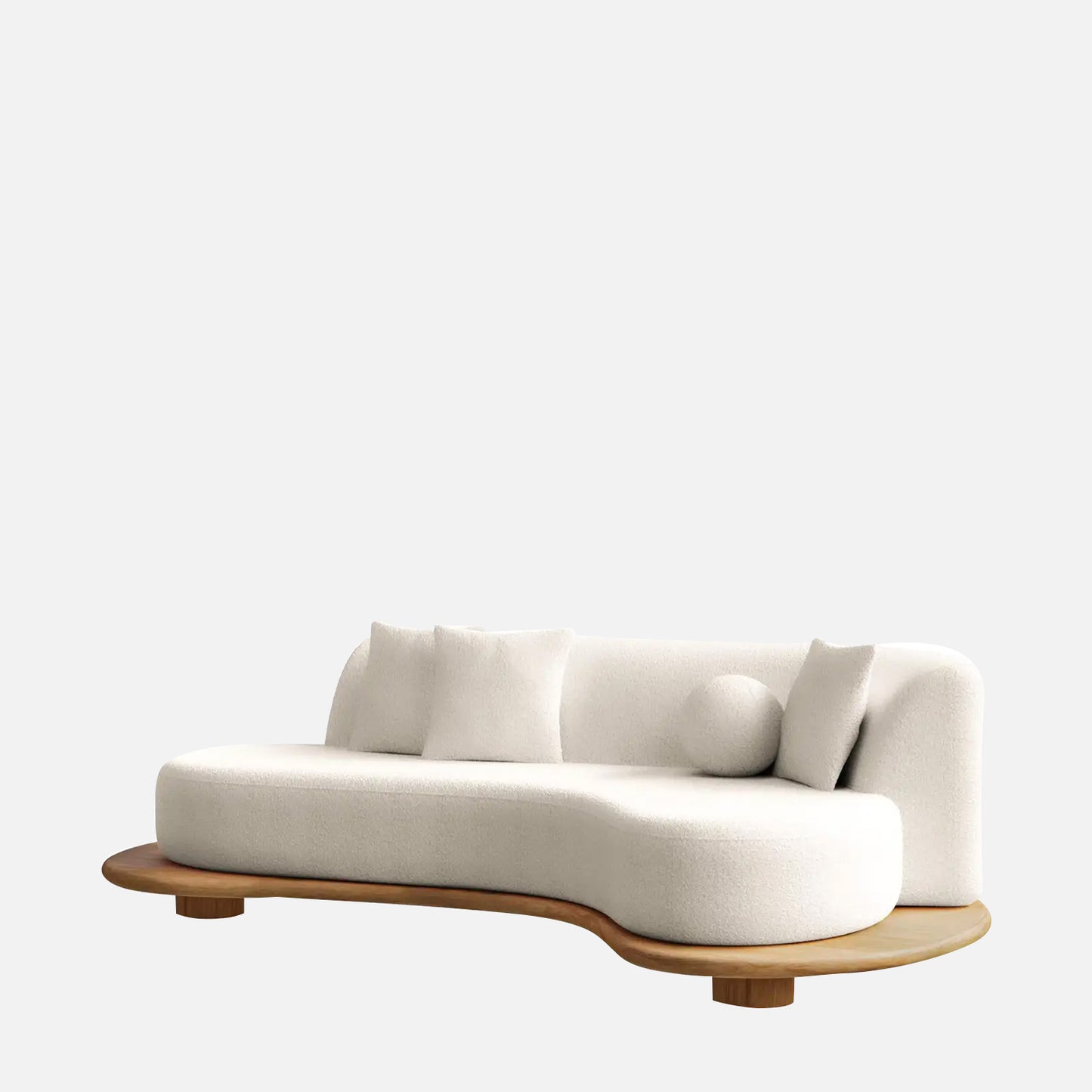 Orbis Sculpt Beige 3 - Seater Boucle Sofa