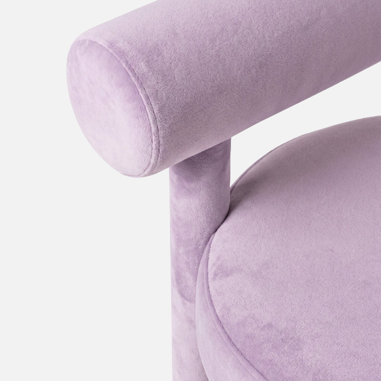 Elevara Cylinder Back Blush Pink Cotton Boucle Dining Chair
