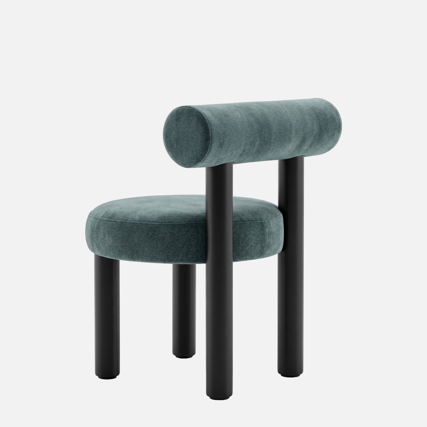 Eleto Minimal Blue Velvet Dining Chair