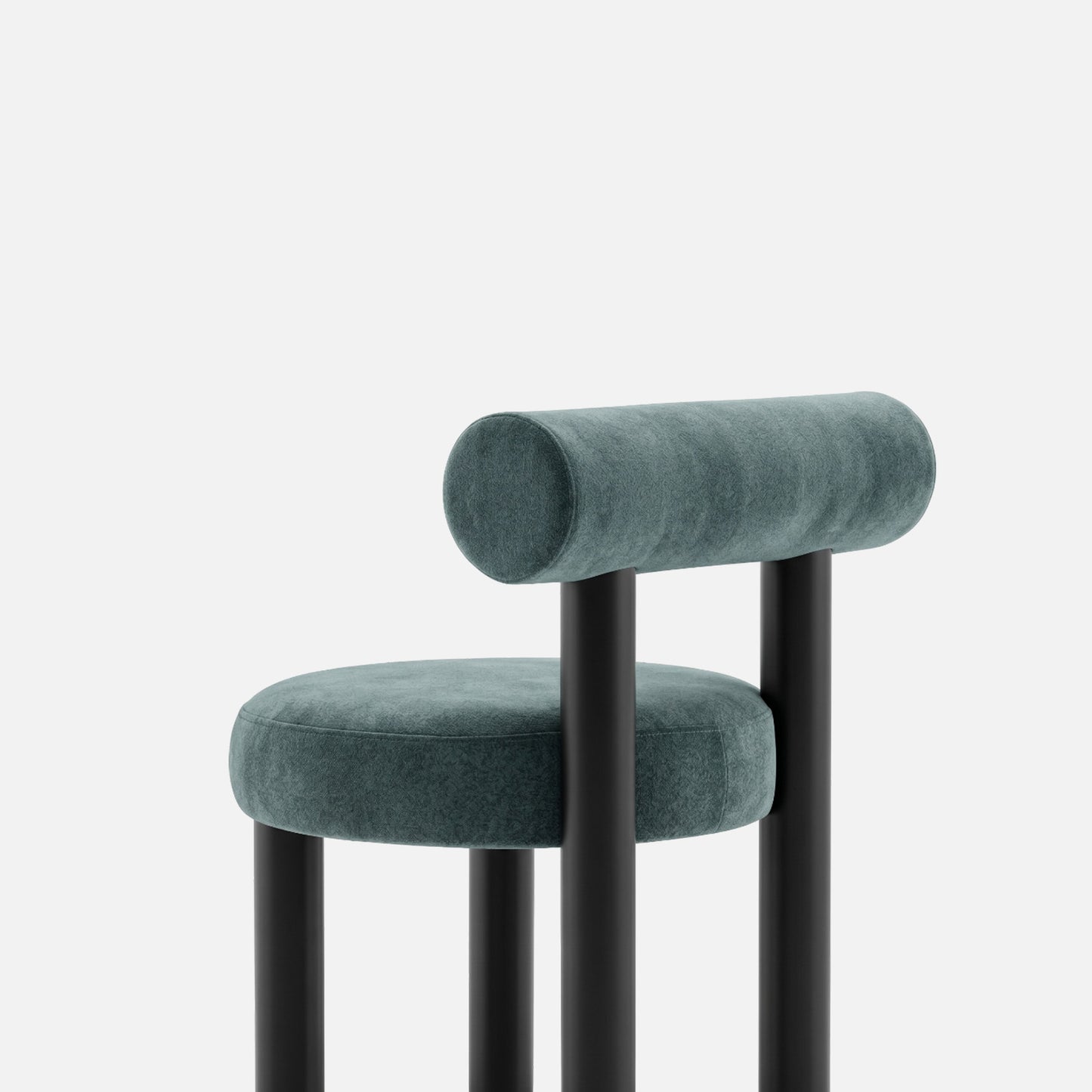 Eleto Minimal Natural Beige Velvet Dining Chair