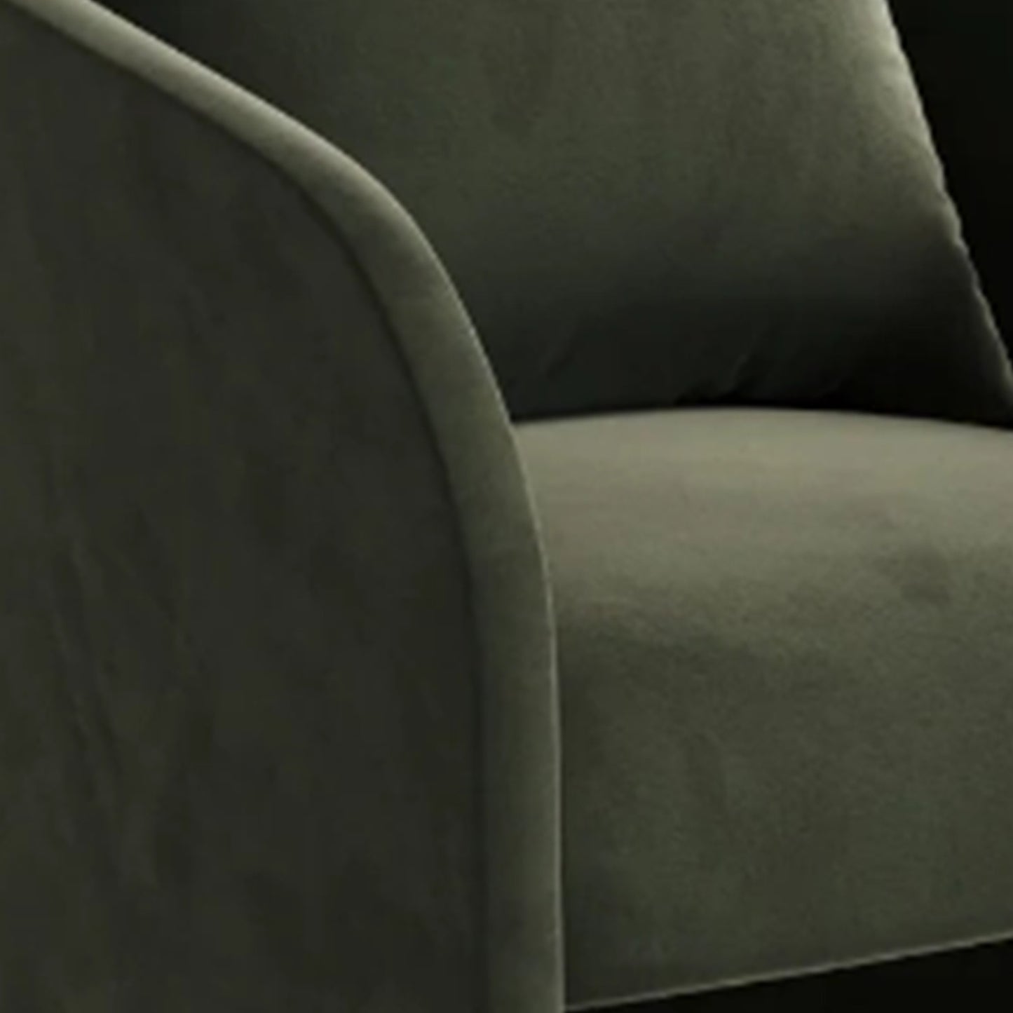 Arevella Sculpted Green Velvet Lounge Chair