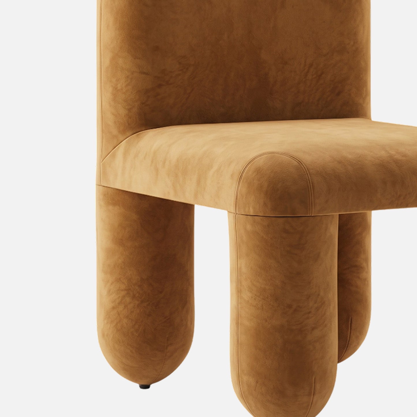 Dreoven Sculpt Cocoa Brown Quad Velvet Chair