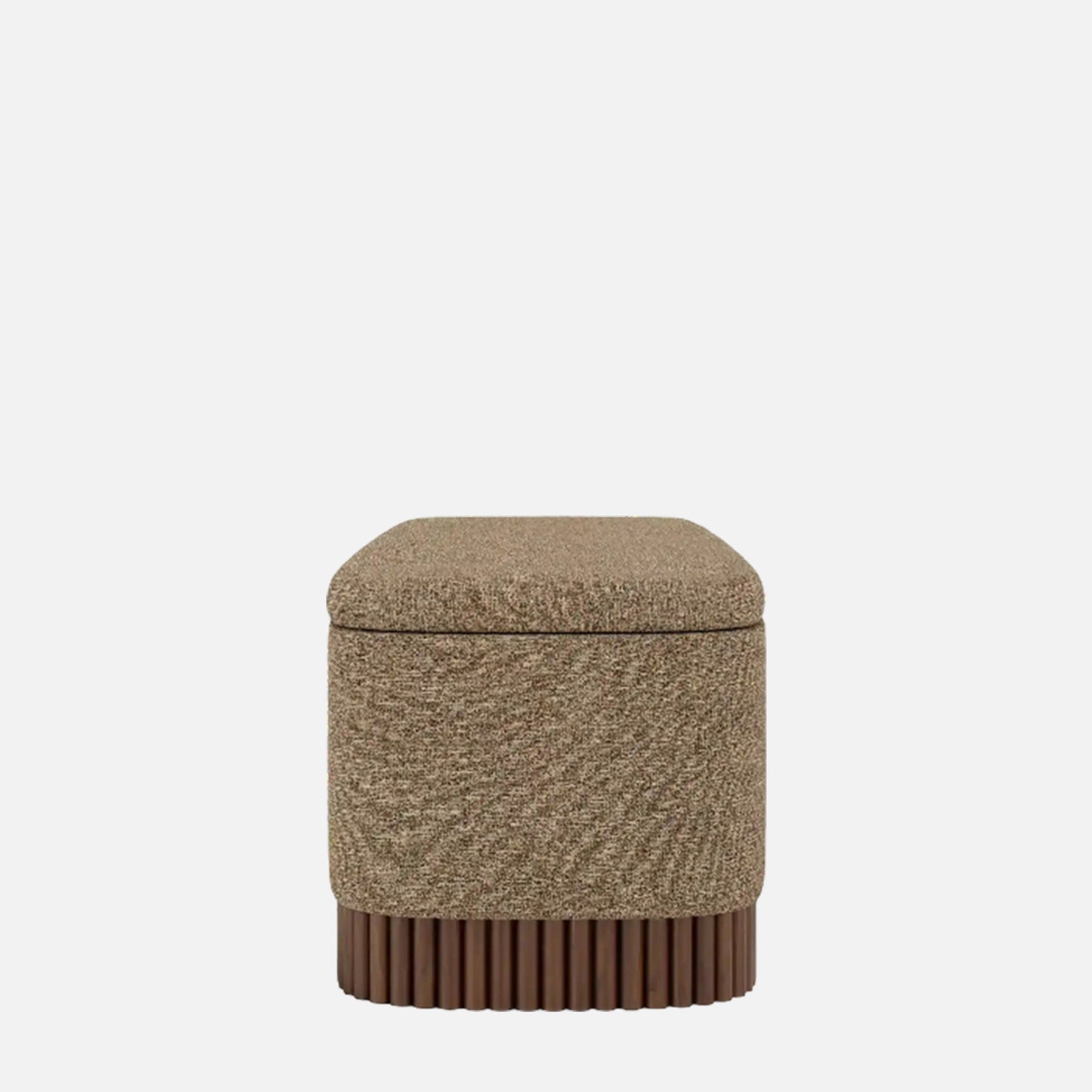 Lunara Edge Speckled Capuccino Boucle Storage Bench