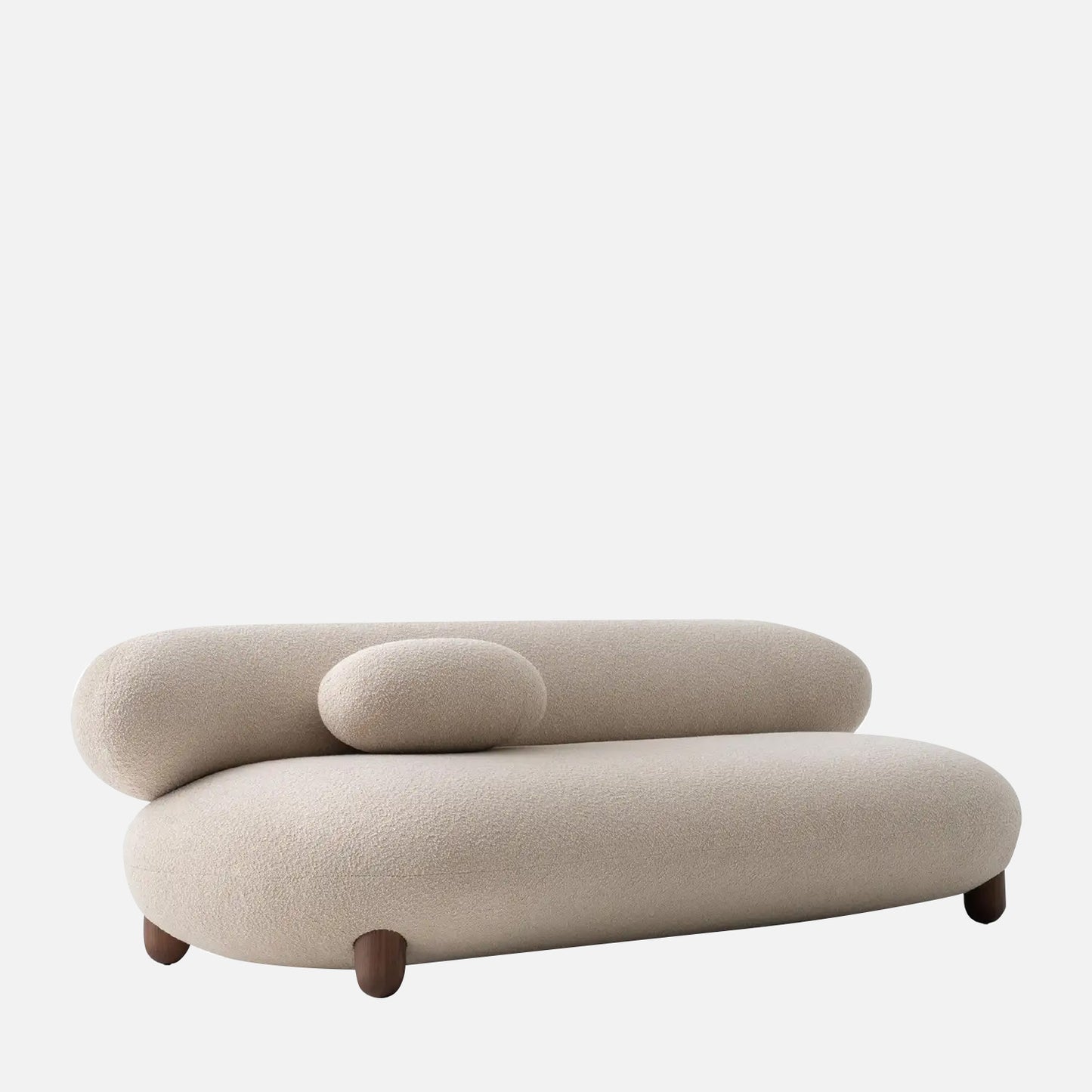 Cloura Softline Yellow 3 - Seater Boucle Sofa