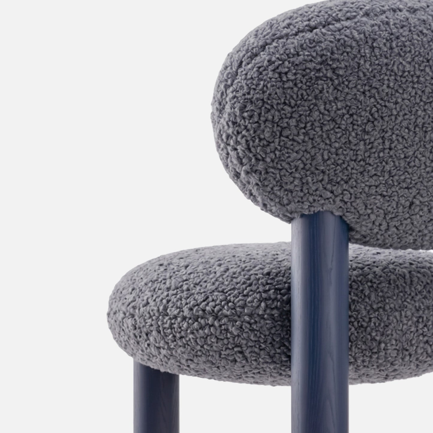 Boevian Bubble Charcoal Grey Boucle Lounge Chair