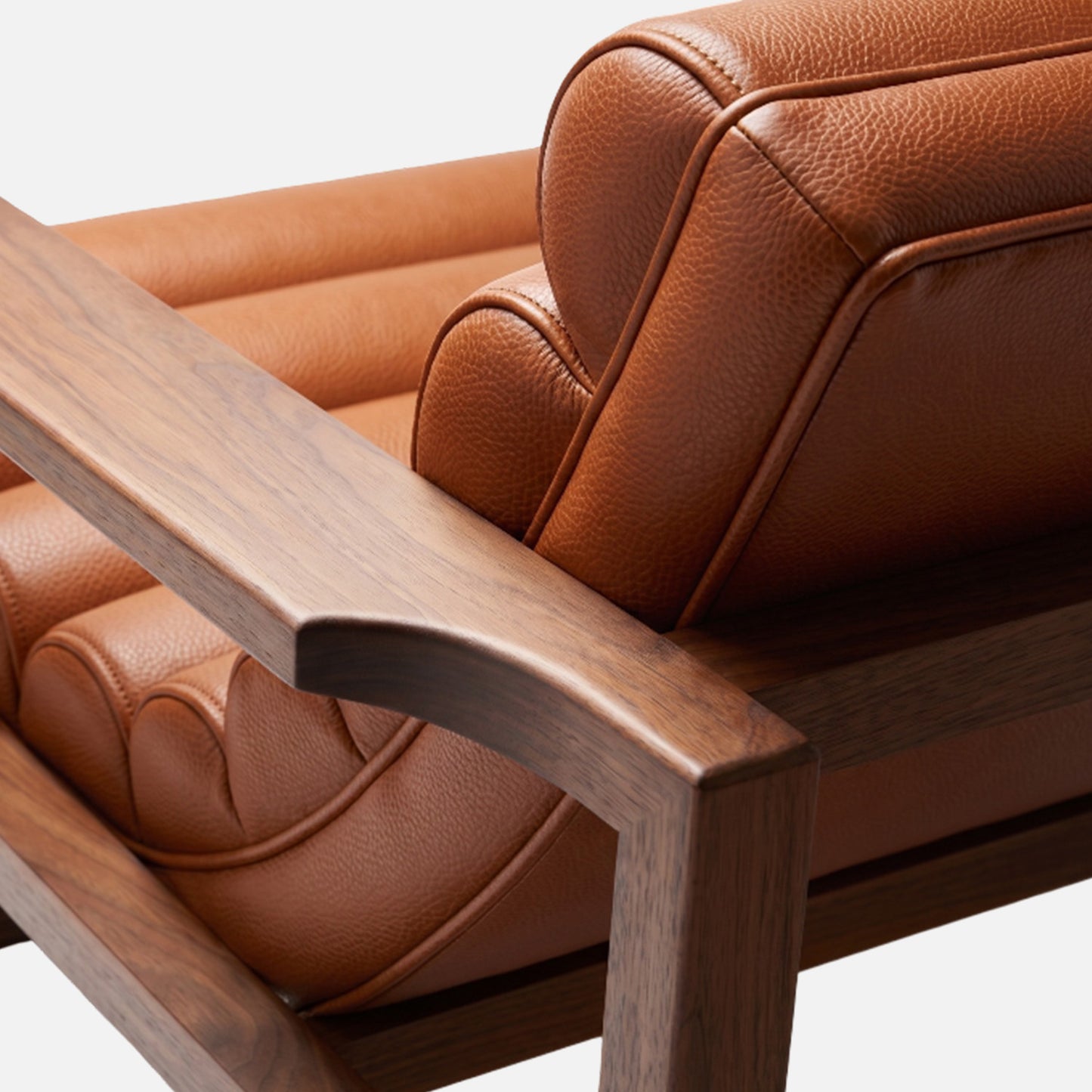 Raevello Strap Tan Brown Letherette Lounge Chair